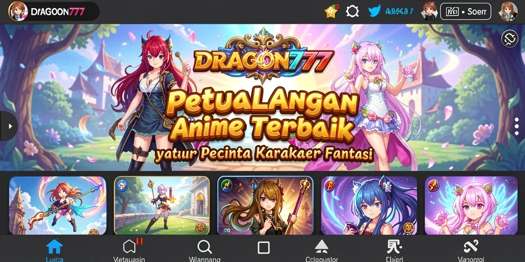 Tampilan screenshot gameplay DRAGON777 yang penuh aksi dan karakter anime.