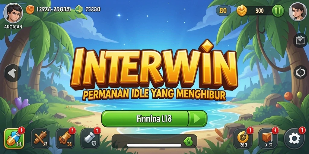 Tampilan gameplay INTERWIN yang menarik dengan karakter yang beraksi.