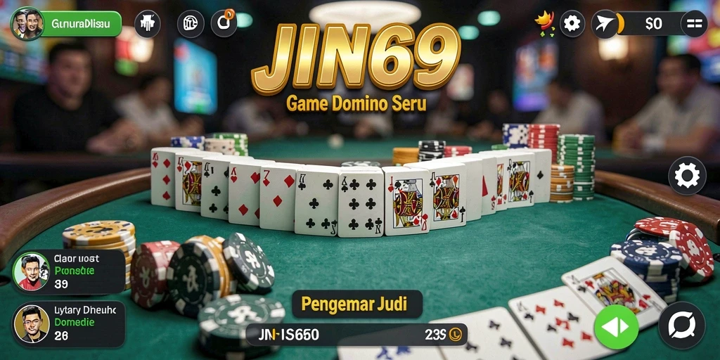 Screenshot gameplay JIN69 menunjukkan aksi seru bermain Domino.