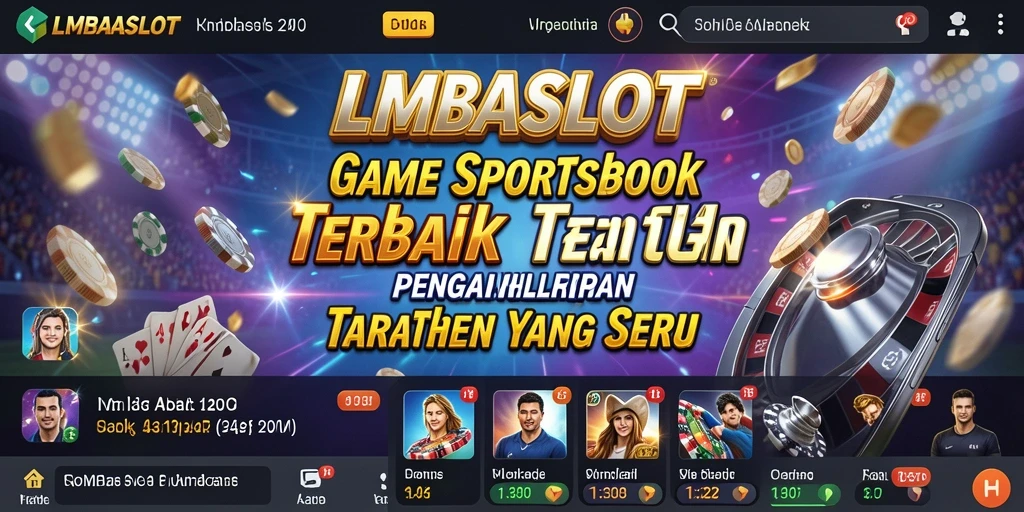 Tangkapan layar gameplay LMBASLOT yang menunjukkan fitur taruhan langsung.