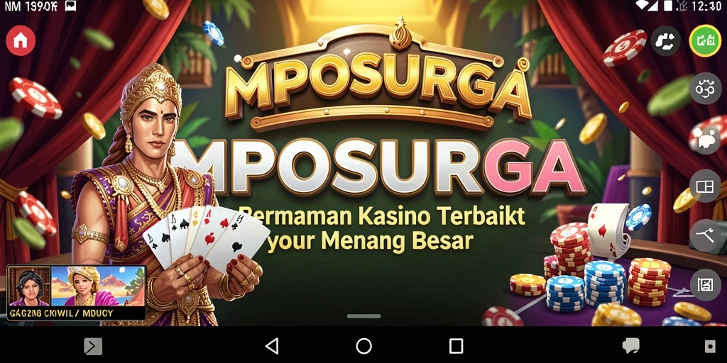 Screenshot utama MPOSURGA yang menunjukkan tampilan permainan Kasino yang menarik.