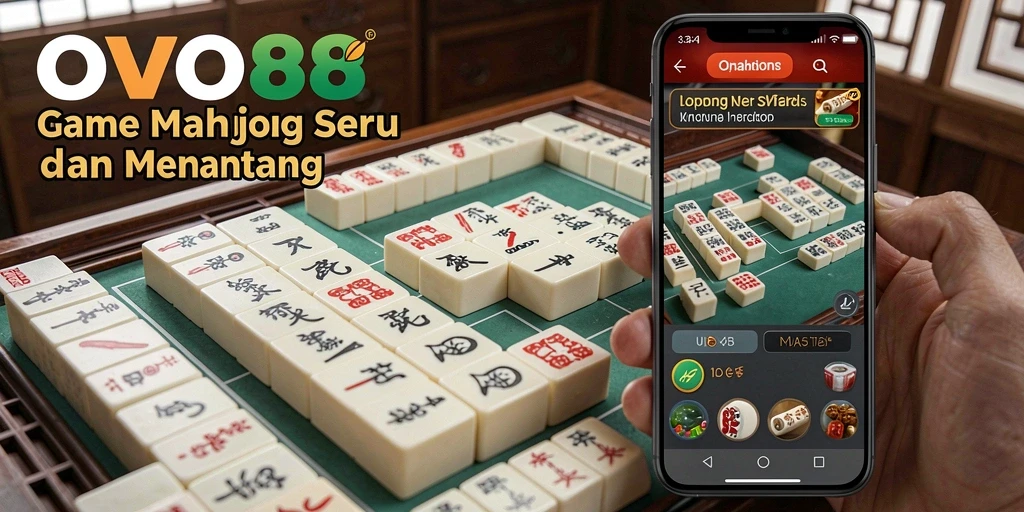Screenshot gameplay OVO88 menampilkan aksi seru permainan Mahjong.