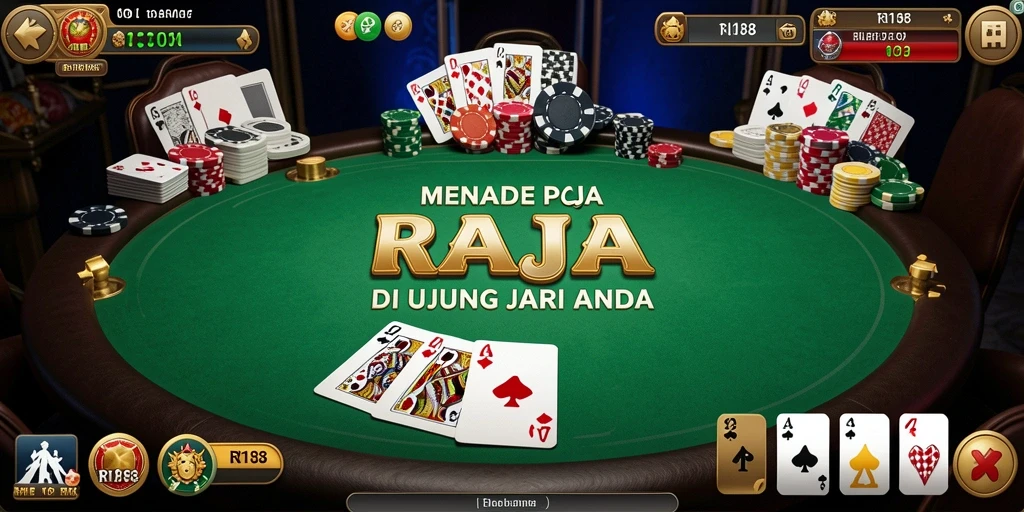 Screenshot gameplay RI188 menampilkan aksi seru permainan Poker.