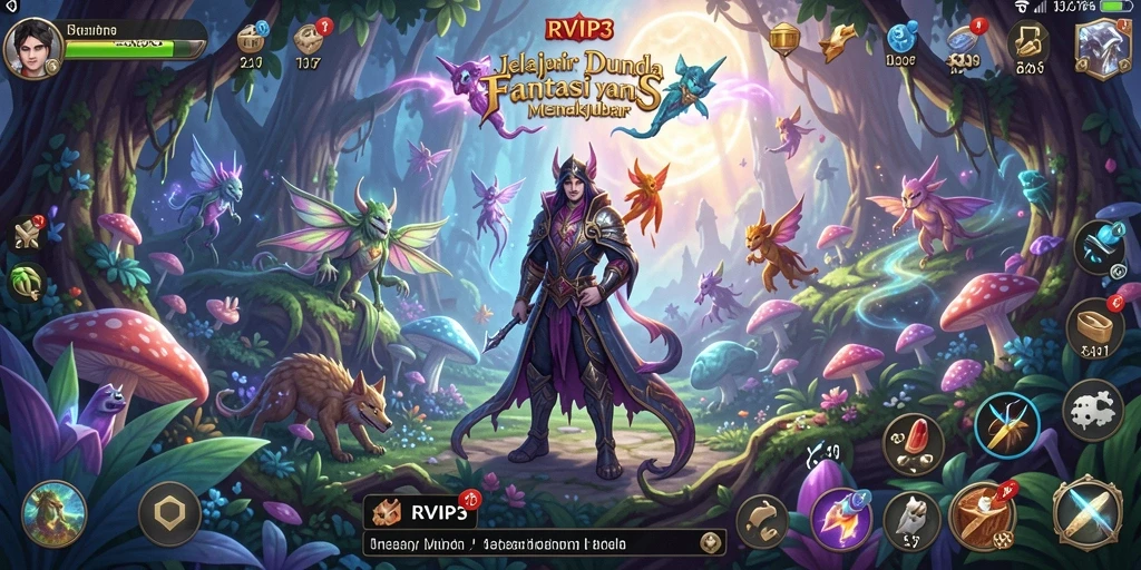 Screenshot gameplay RVIP3 dengan pertempuran epik dan karakter yang mendalam.