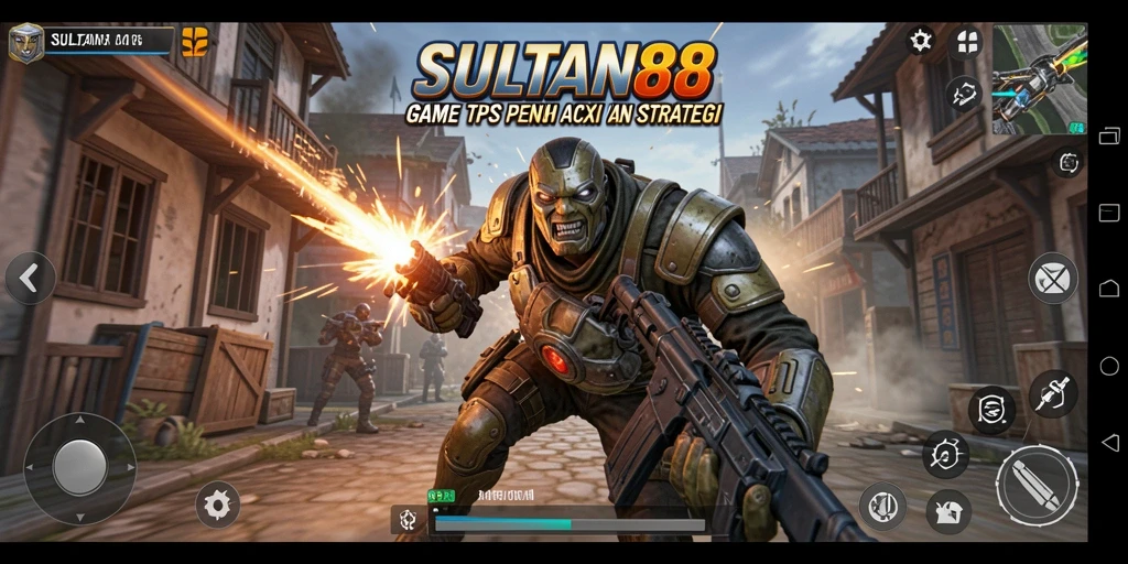Screenshot utama SULTAN88 dengan aksi pertempuran yang seru.