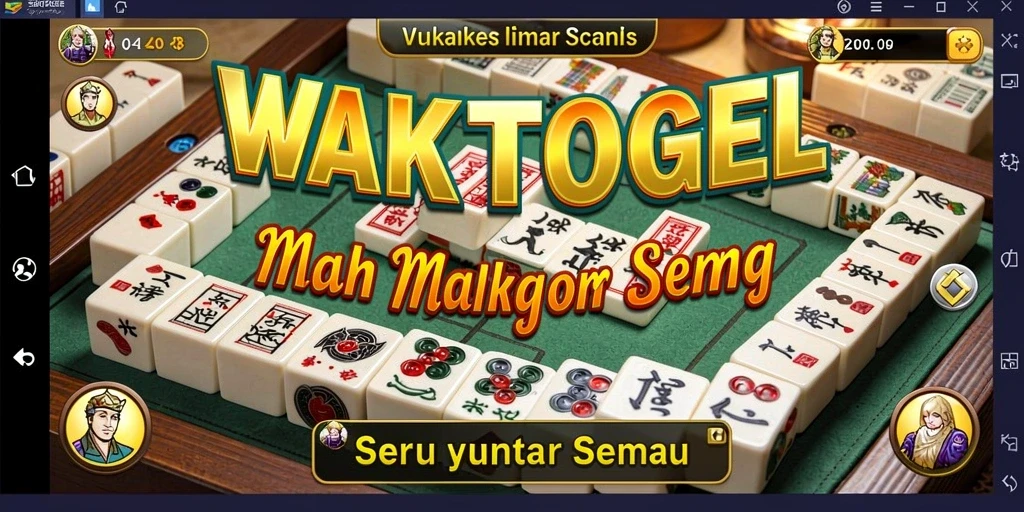 Gameplay seru dalam WAKTOGEL dengan tampilan ubin Mahjong.