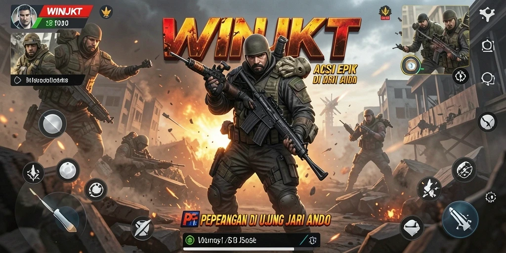 Tampilan gameplay <strong>WINJKT</strong> yang penuh aksi dan mendebarkan.