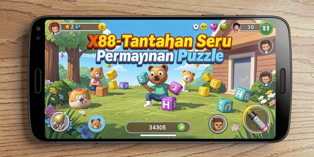 Screenshot gameplay X88 yang menunjukkan tantangan Puzzle yang menarik.